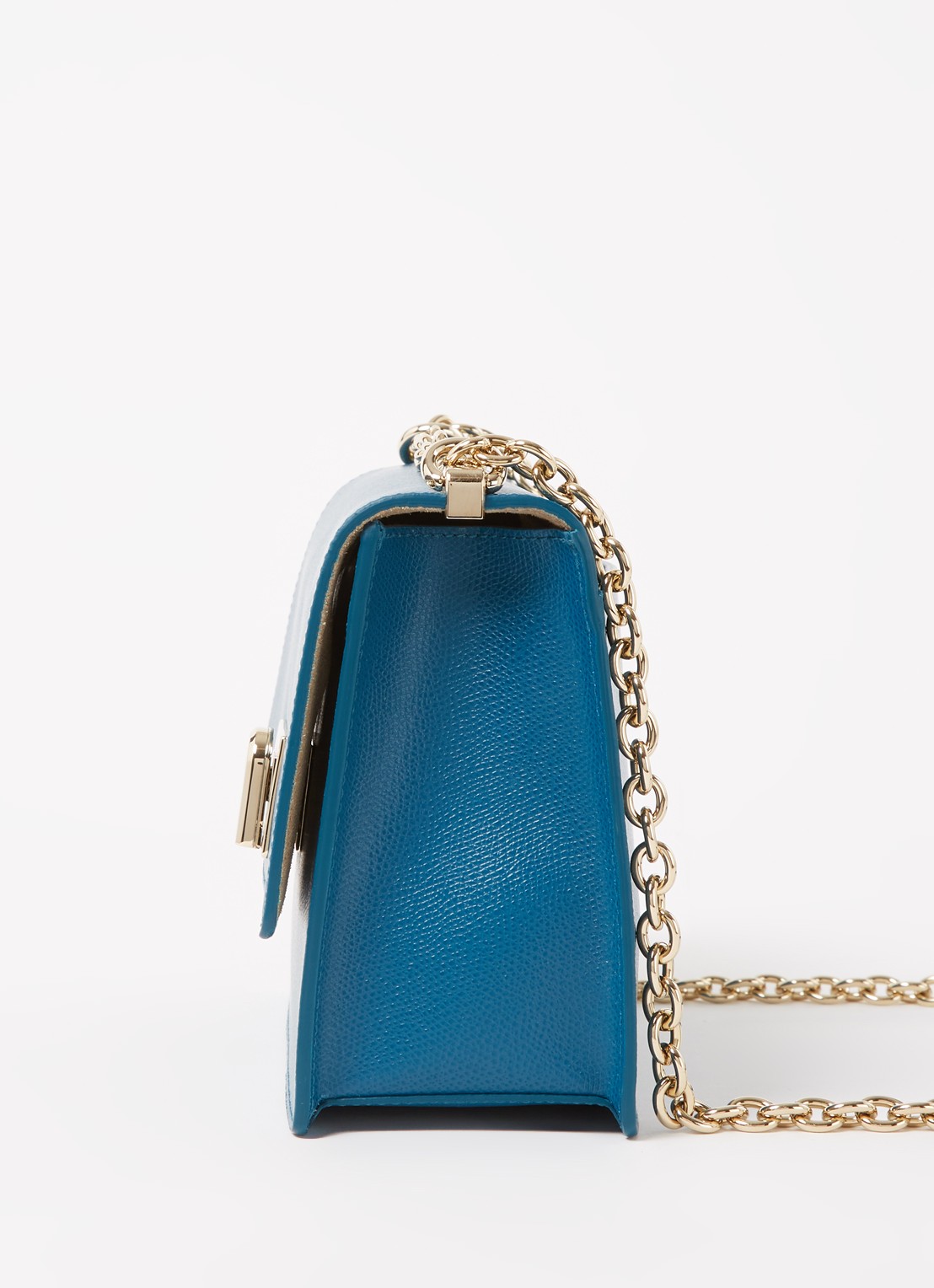 FURLA 1927 schoudertas S van leer - detail 3 blauw