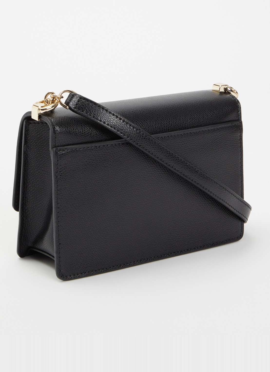FURLA 1972 Mini crossbodytas van leer - achterkant zwart