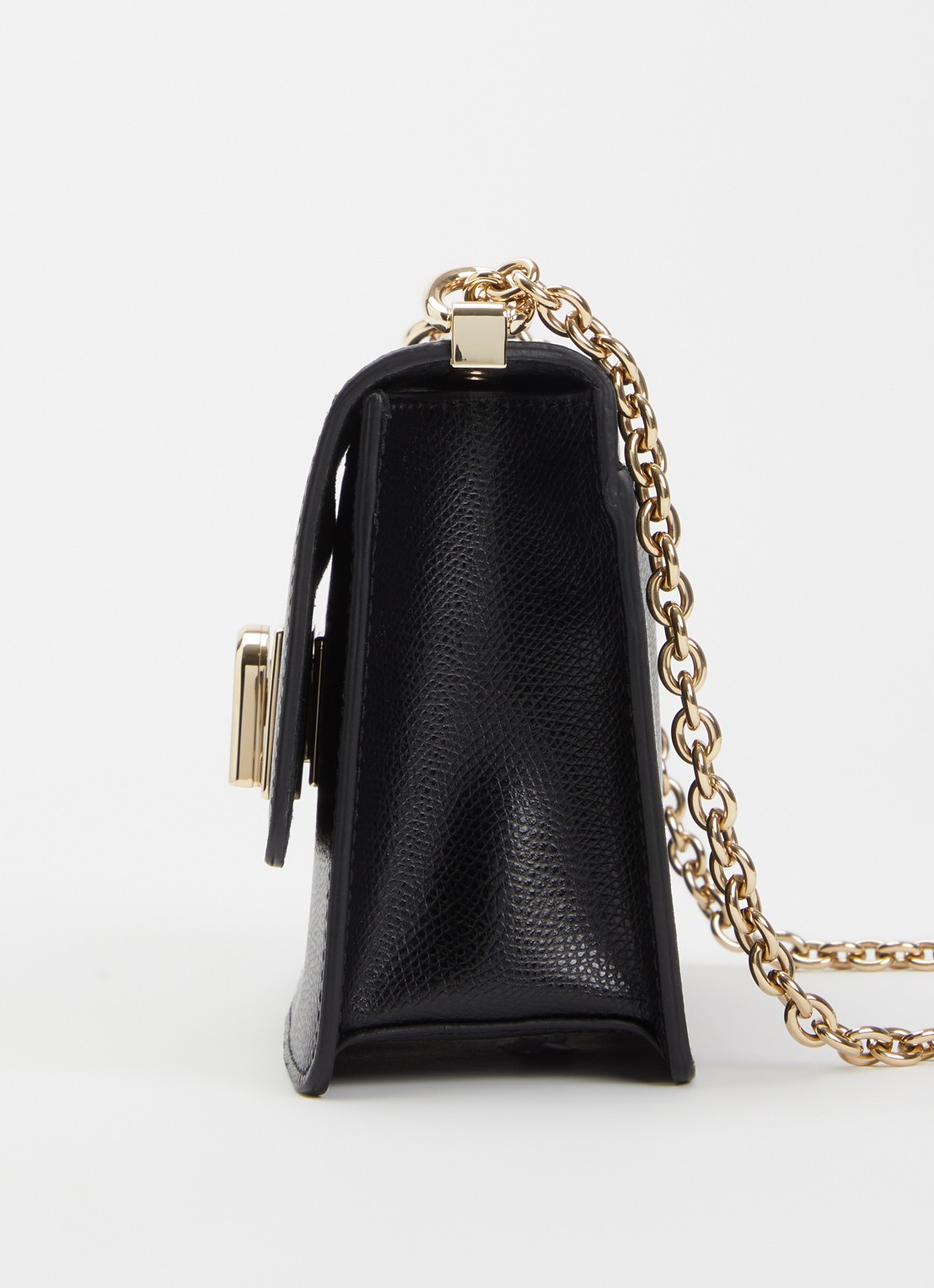 FURLA 1972 Mini crossbodytas van leer - detail 4 zwart