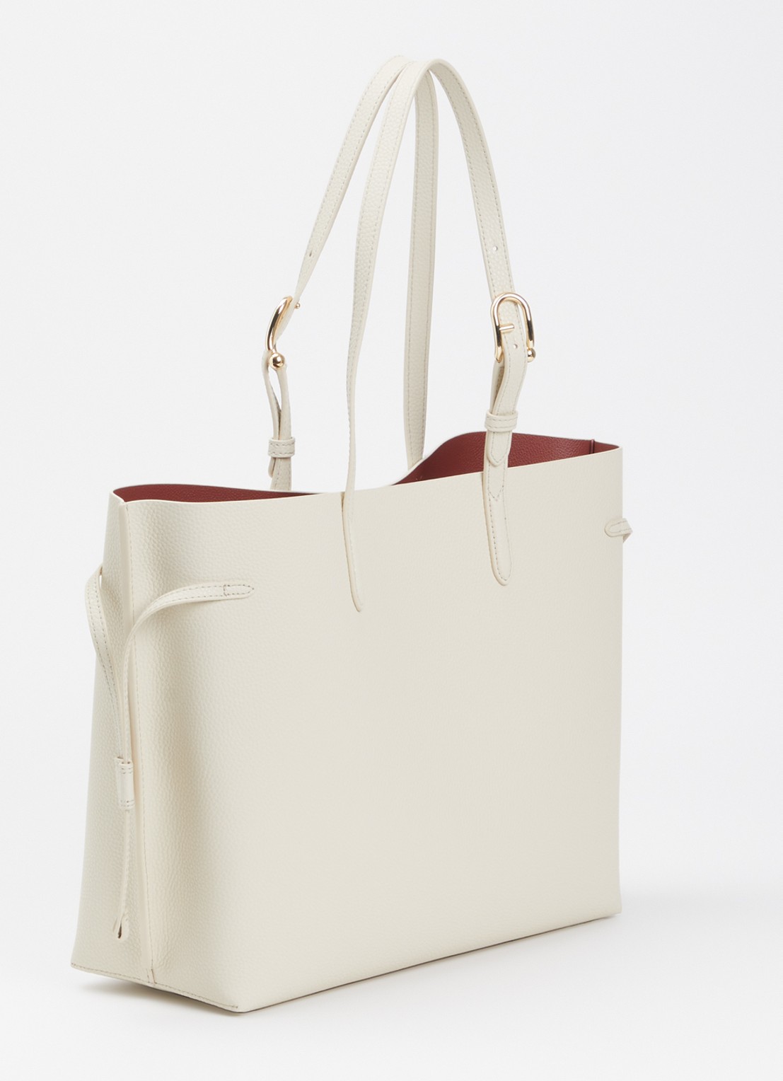 FURLA Ava L schoudertas van kalfsleer - achterkant 4 creme