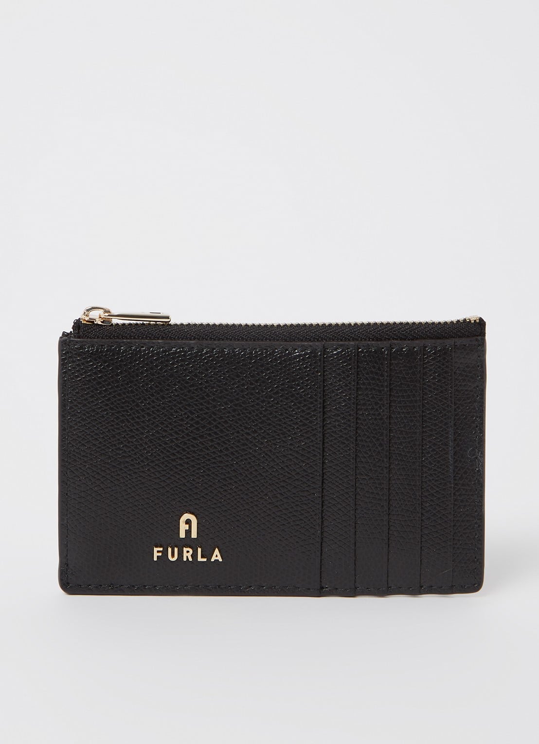 FURLA Camelia M pasjeshouder van leer - voorkant zwart