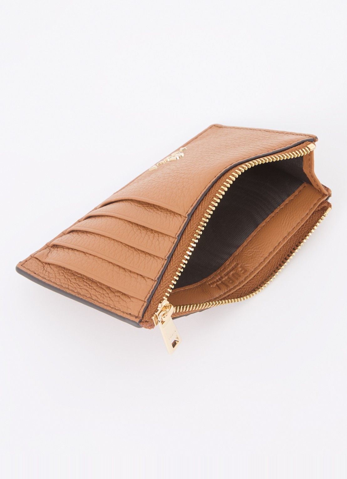 FURLA Camelia M pasjeshouder van leer - voorkant 3 cognac