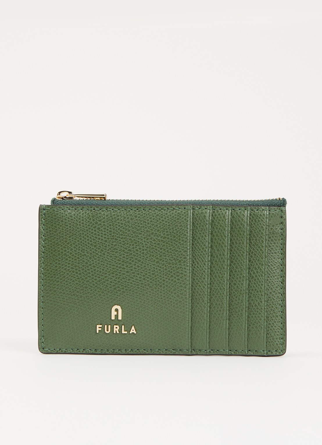 FURLA Camelia M pasjeshouder van leer - voorkant 2 groen