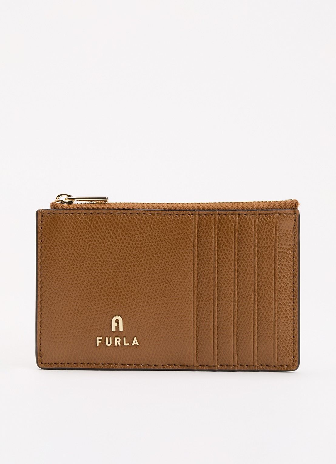 FURLA Camelia M pasjeshouder van leer - voorkant cognac