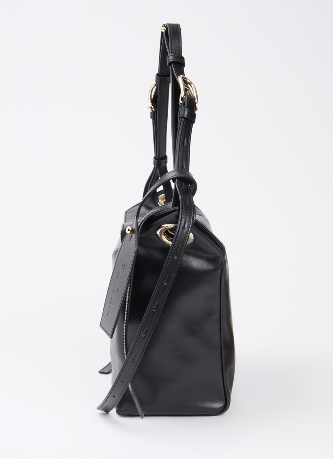 FURLA Ginevra M schoudertas van leer - detail 4 zwart