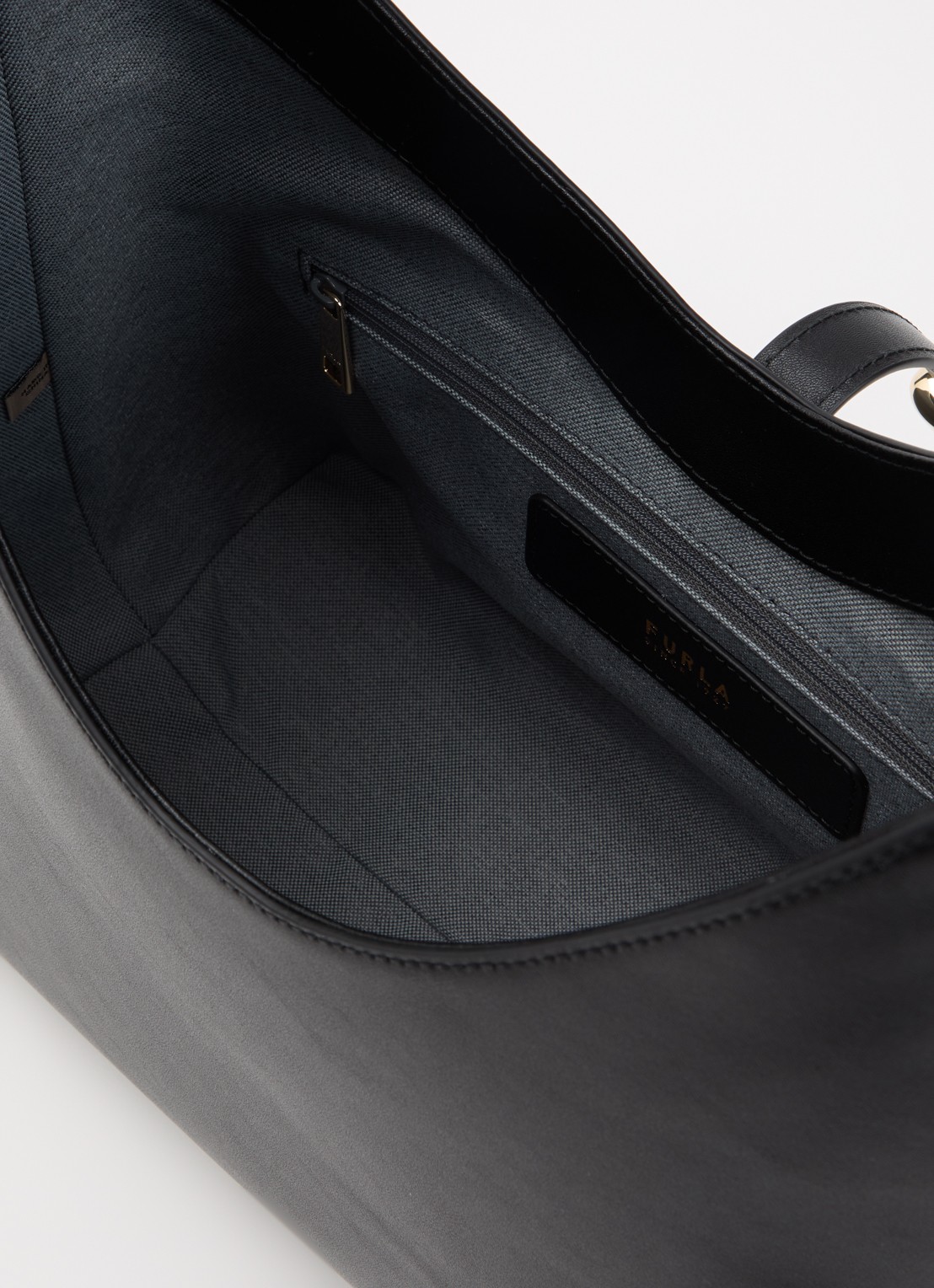 FURLA Goccia M schoudertas van kalfsleer - detail 3 zwart