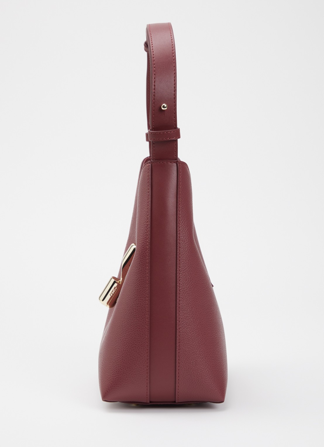 FURLA Goccia S schoudertas van leer met verstelbare schouderriem - detail 4 cranberryrood