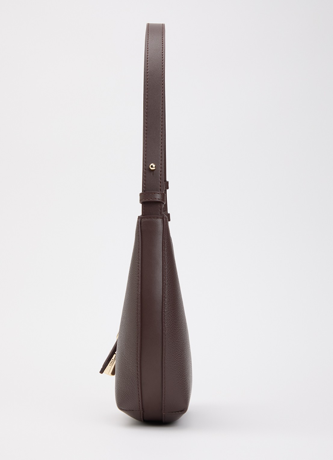 FURLA Goccia S schoudertas van leer  - detail 3 chocoladebruin