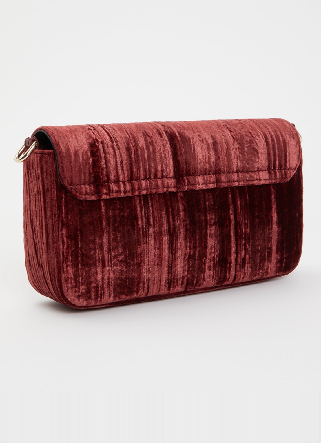 FURLA Iride S crossbodytas van fluweel - achterkant rood