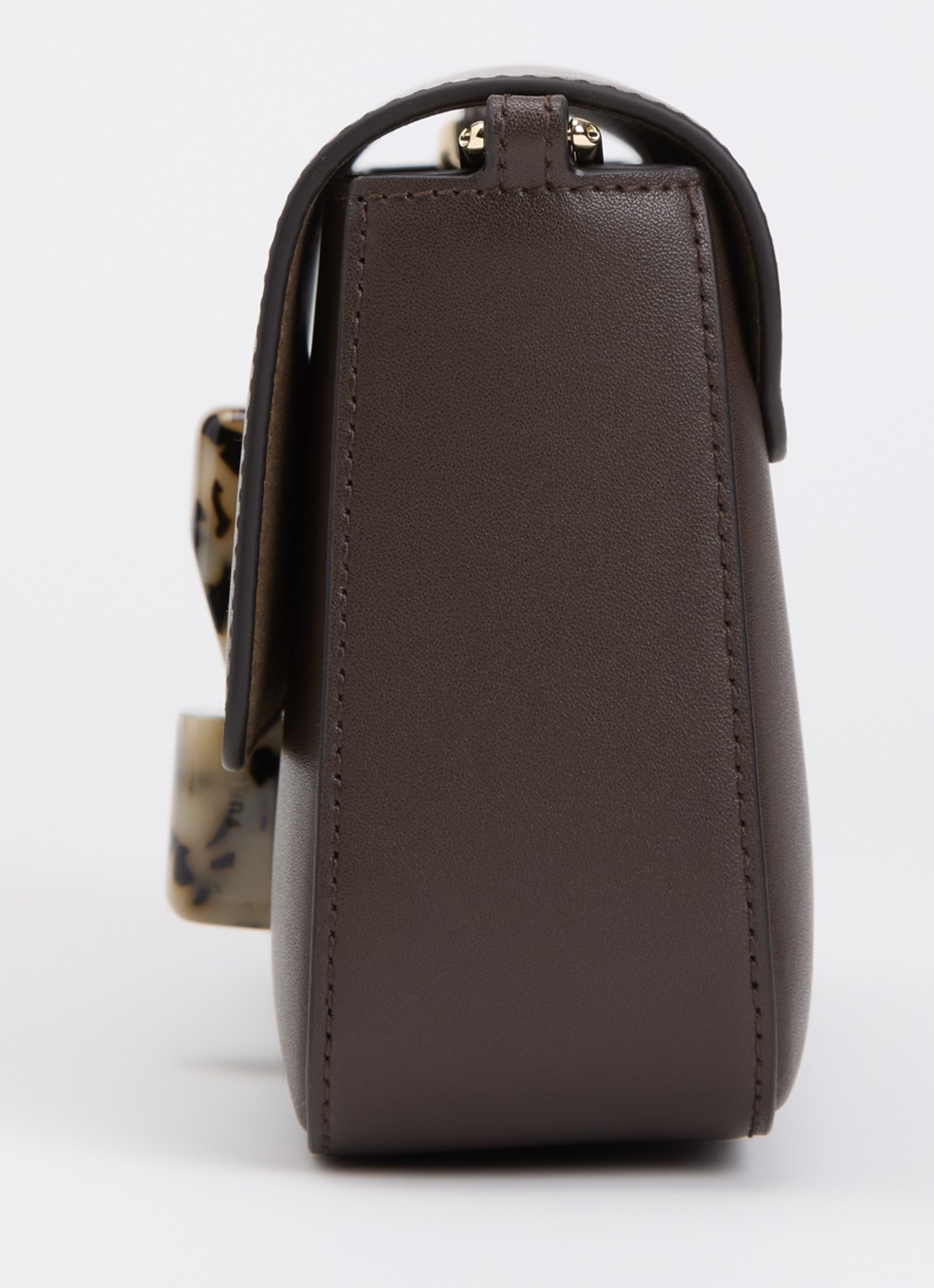 FURLA Iride S crossbodytas van leer - detail 2 chocoladebruin