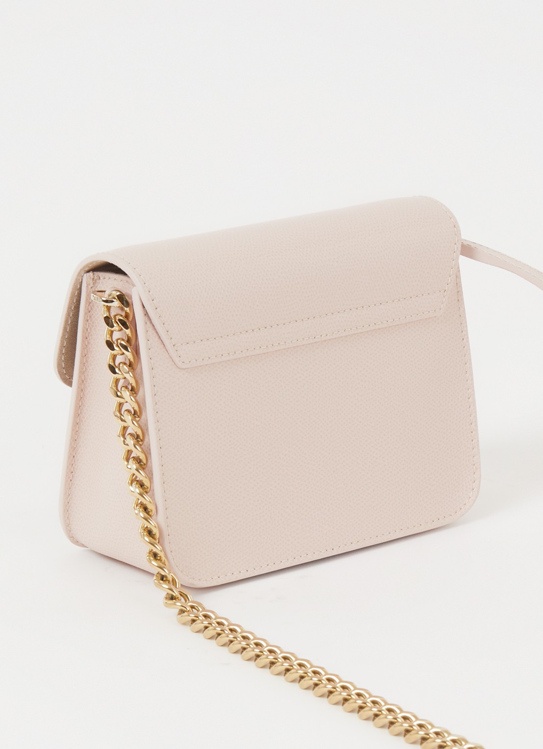 FURLA Metropolis Mini crossbodytas van kalfsleer - achterkant 3 lichtroze