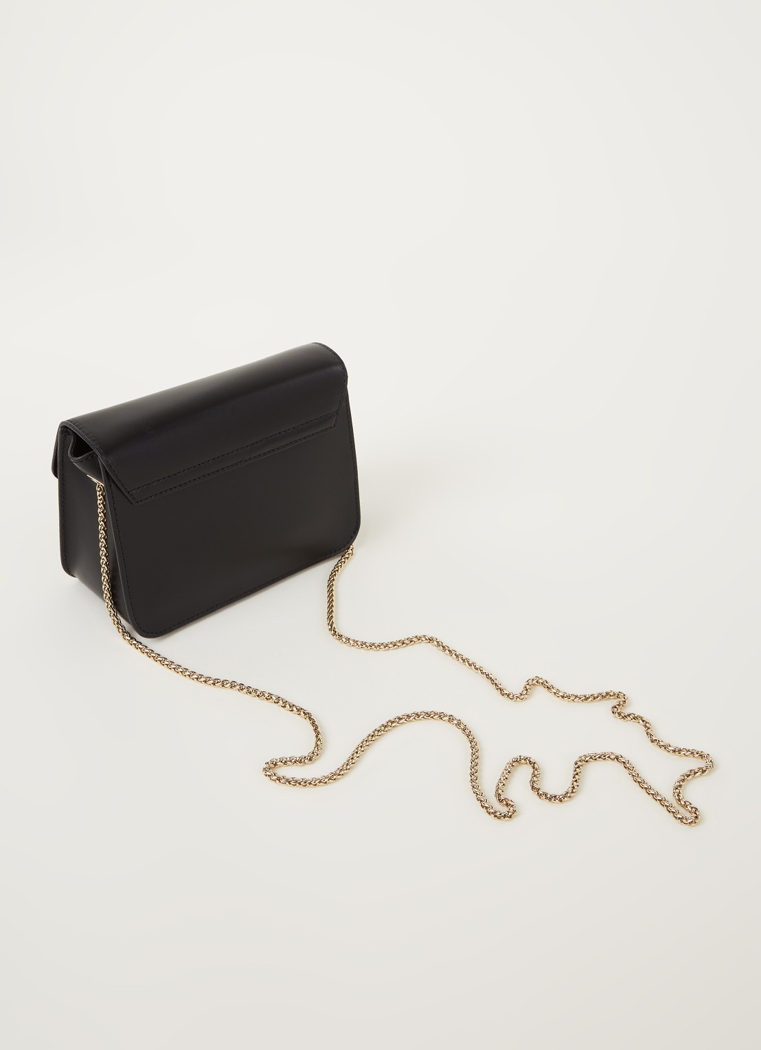 FURLA Metropolis Mini crossbodytas van leer - achterkant zwart