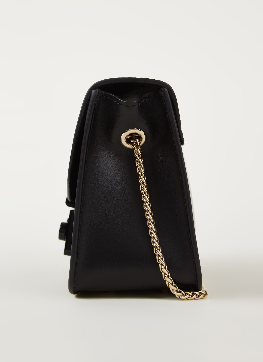 FURLA Metropolis Mini crossbodytas van leer - detail 4 zwart