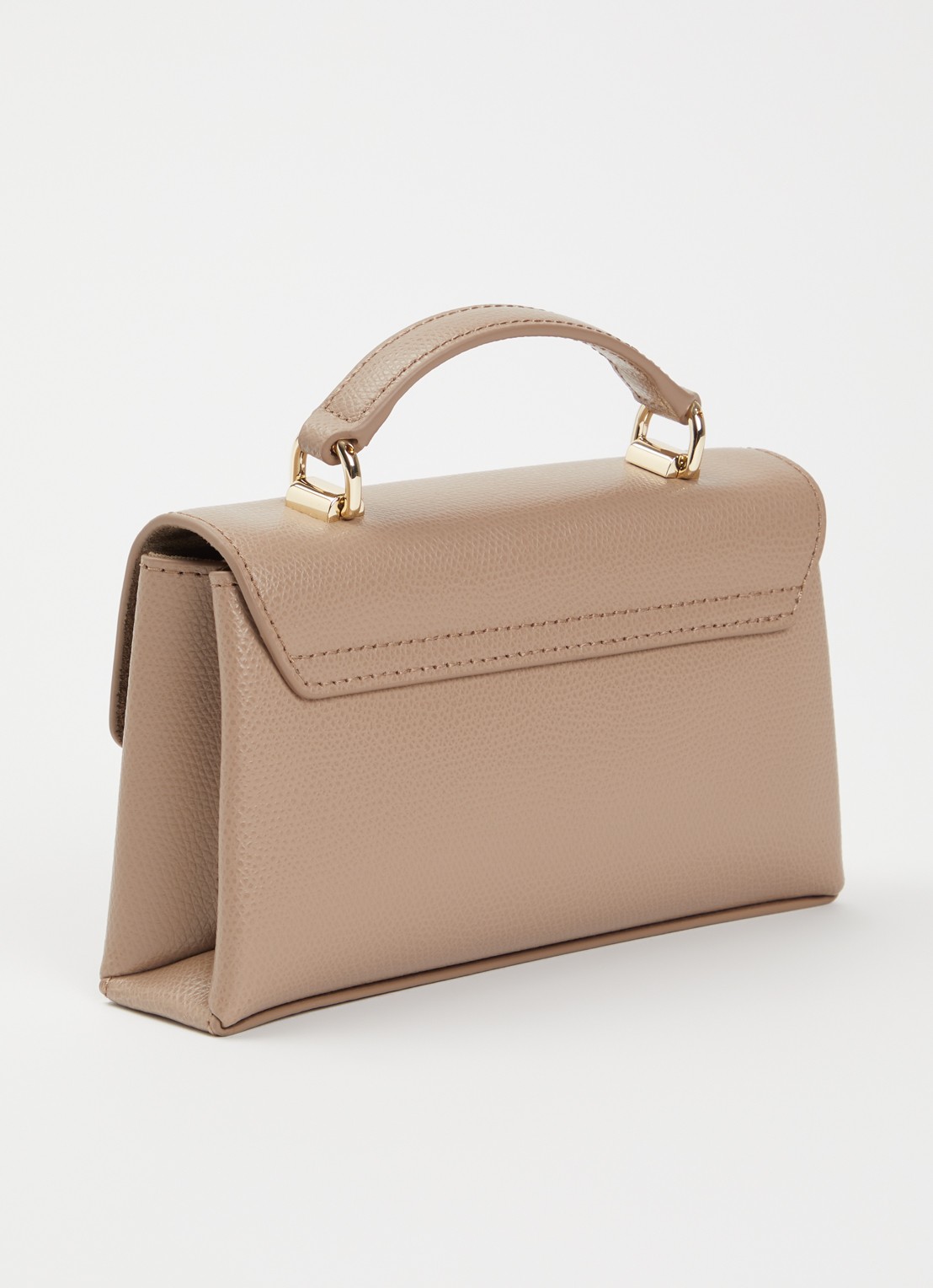 FURLA Mini handtas van leer met afneembare schouderriem - achterkant donkerbeige