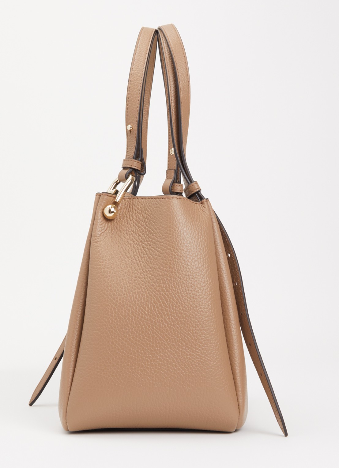 FURLA Nuvola M schoudertas van leer met verstelbare schouderriem - detail 4 donkerbeige