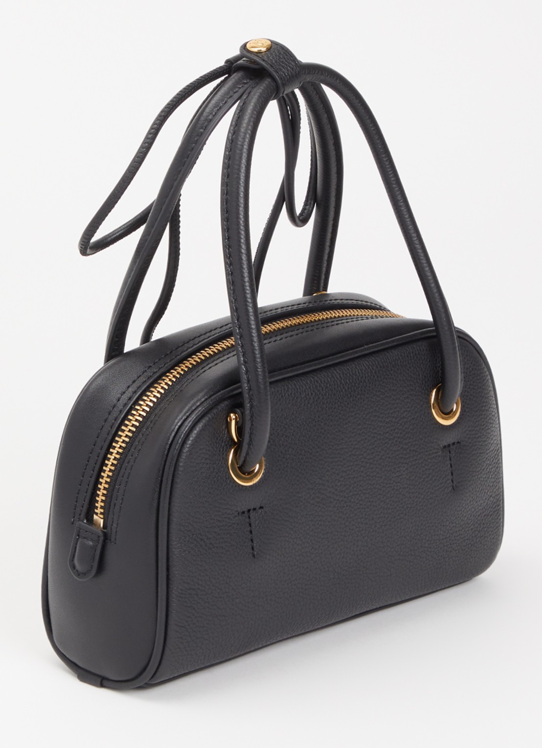 FURLA Poppy Mini handtas van leer - achterkant 5 zwart