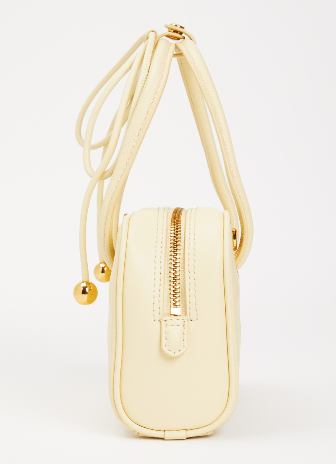 FURLA Poppy Mini handtas van leer - detail 3 lichtgeel