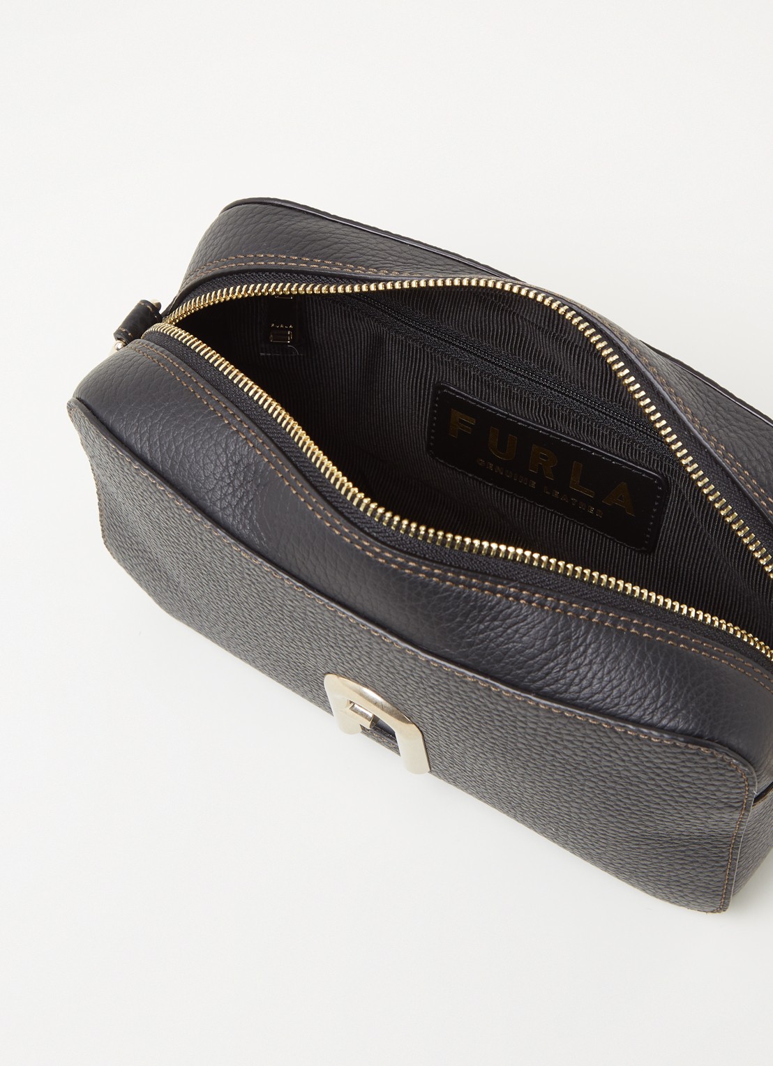 FURLA Primula S crossbodytas van leer - detail 3 zwart