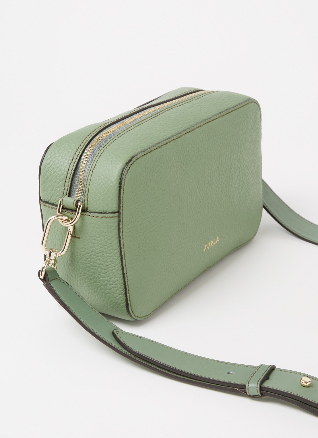 FURLA Primula S crossbodytas van leer - achterkant groen