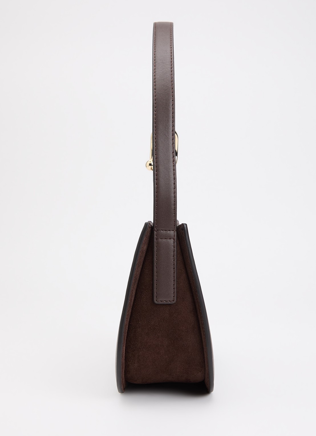 FURLA Sara S schoudertas van leer met verstelbare schouderriem - detail 2 donkerbruin