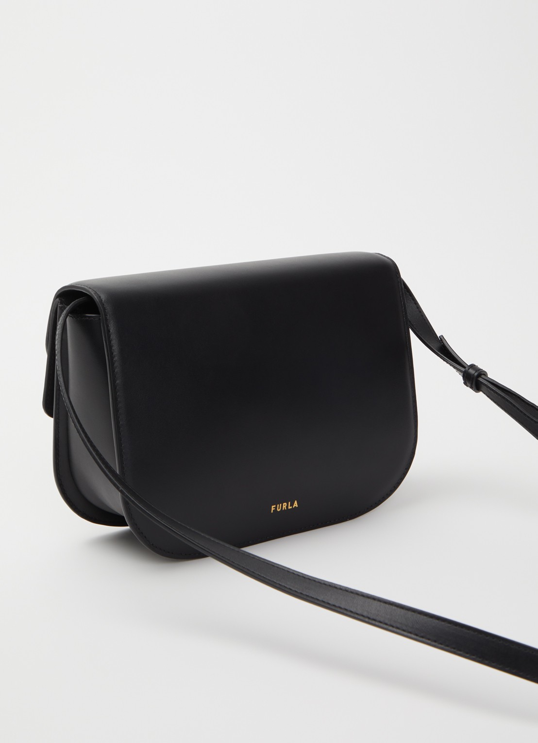 FURLA Sfera S crossbodytas van leer - achterkant zwart