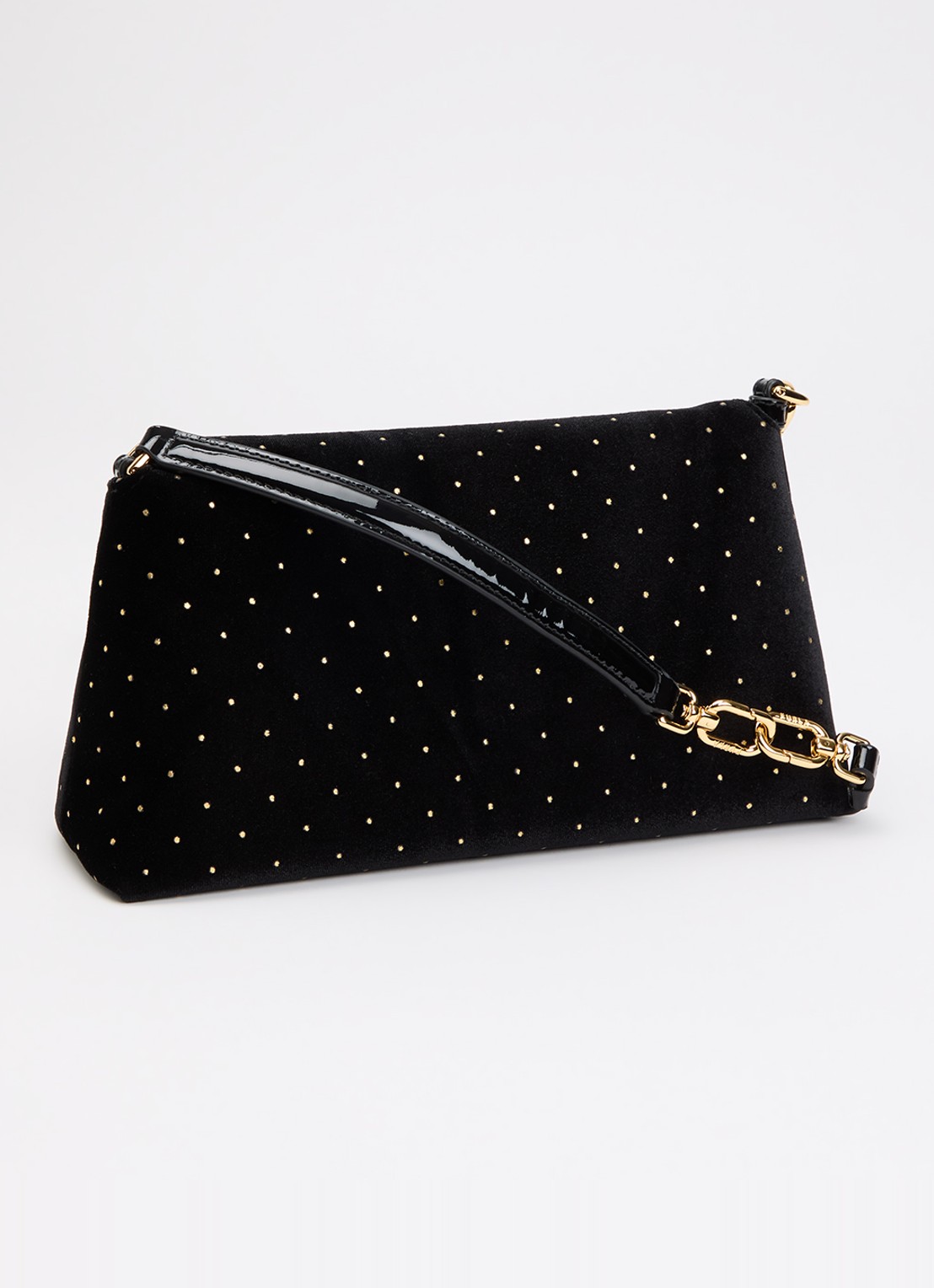 FURLA Sfera Soft Mini crossbodytas van fluweel met verstelbare schouderriem - achterkant 4 zwart