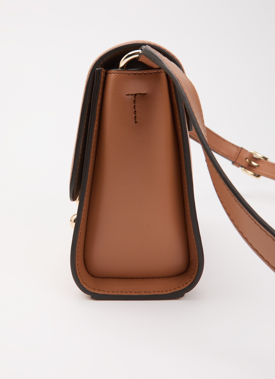 FURLA Urban S crossbodytas van leer met verstelbare schouderriem - detail 4 roestbruin