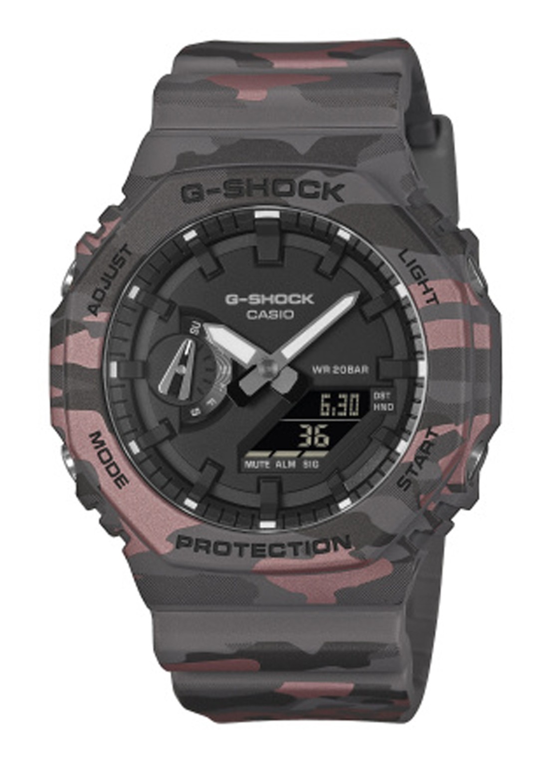 G-Shock Classic horloge GA-2100CM-8AER - voorkant roze