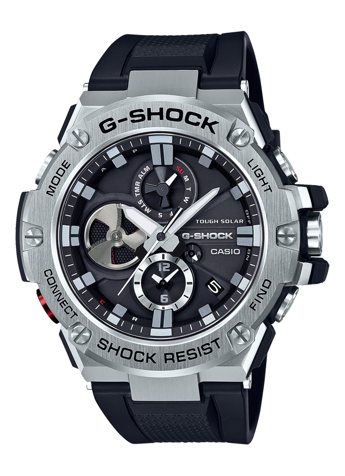 G-Shock Gsteel horloge GST-B100-1AER - voorkant zilver