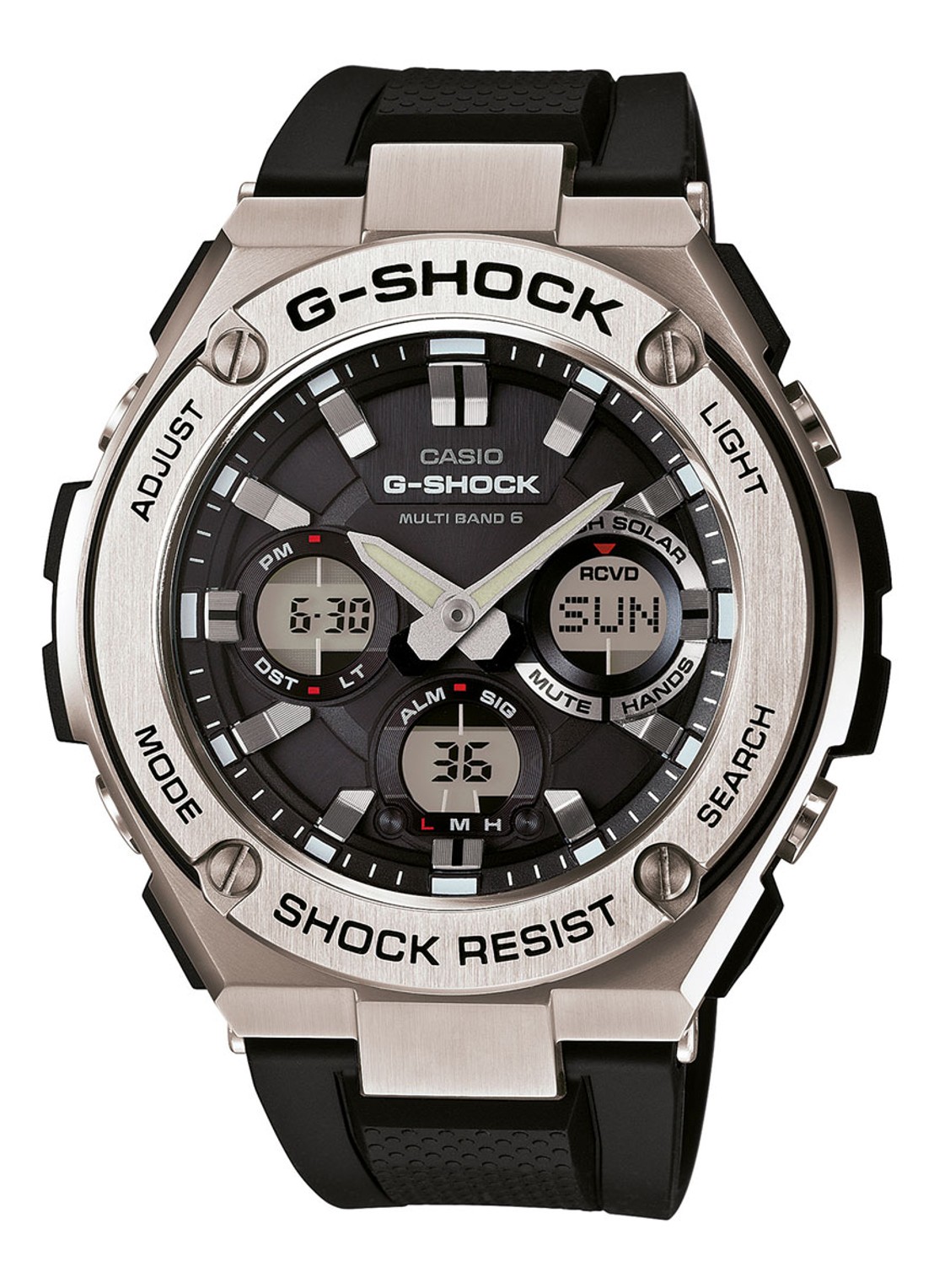 G-Shock Horloge G-Steel GST-W110-1AER - voorkant zilver