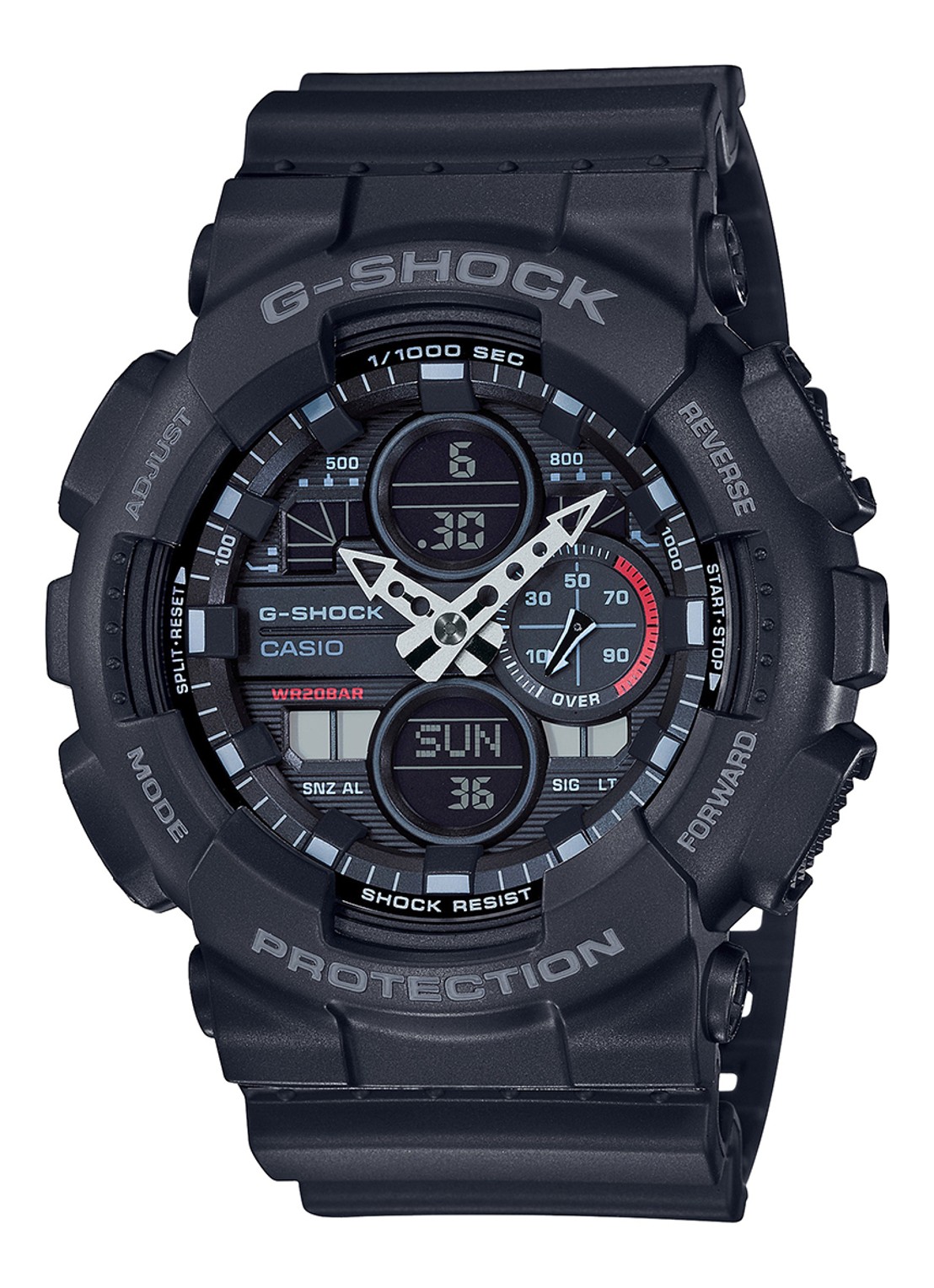 G-Shock Horloge GA-140-1A1ER - voorkant 2 donkerblauw