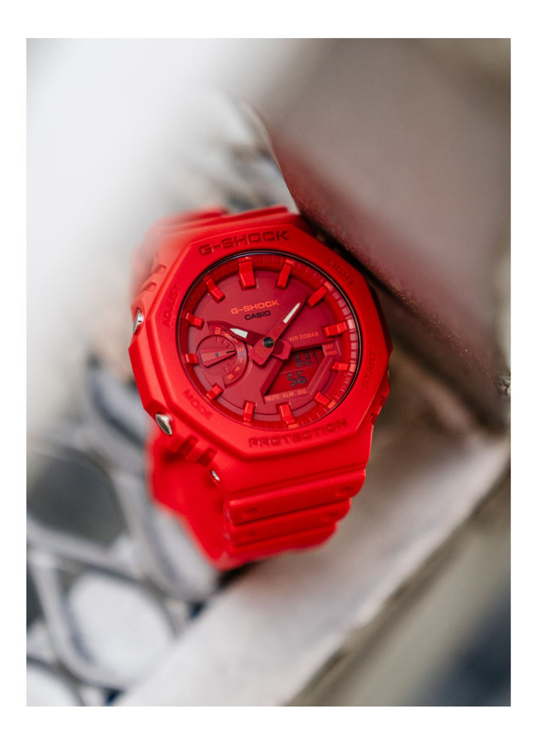 G-Shock Horloge GA-2100-4AER - detail 7 rood