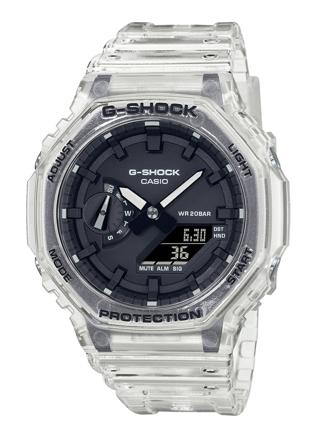 G-Shock Skeleton horloge GA-2100 - voorkant transparant