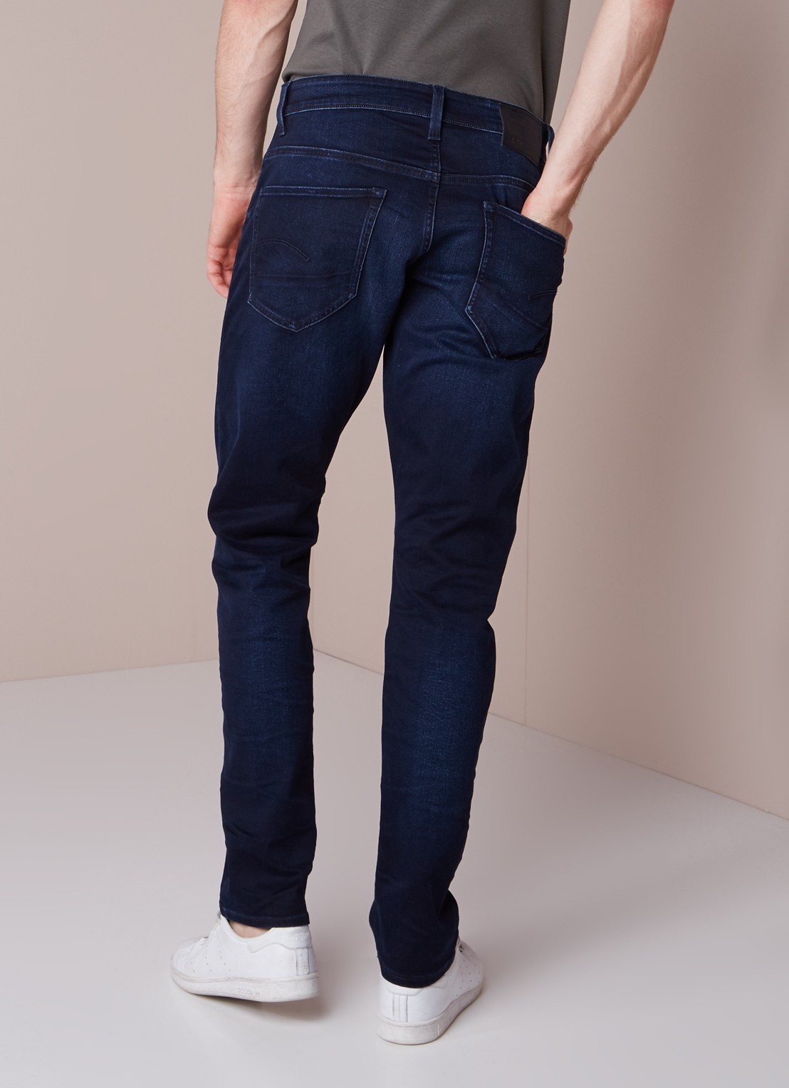 G-Star RAW 3301 Slander tapered jeans met donkere wassing - achterkant 5 indigo