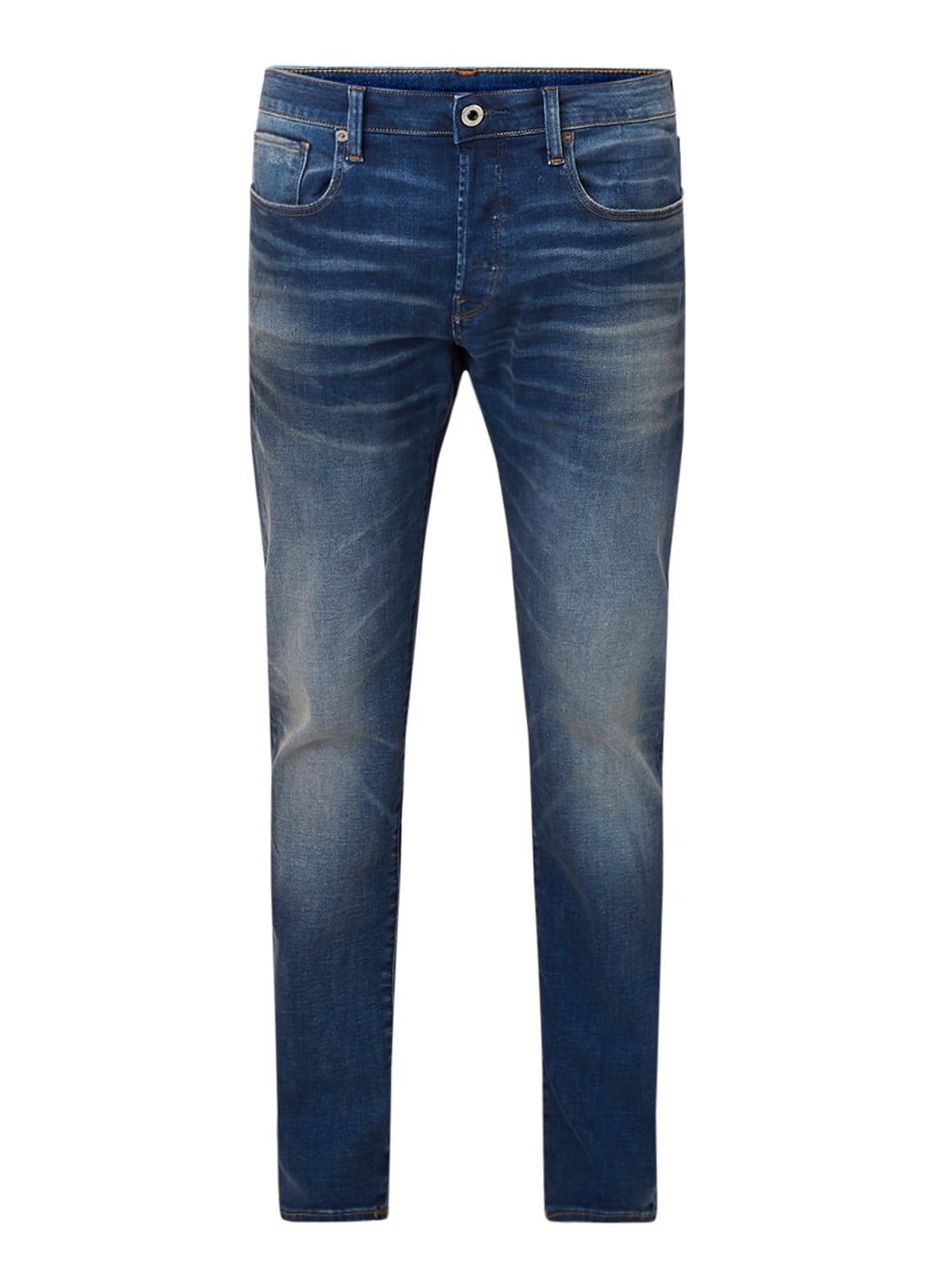 G-Star RAW 3301 slim fit jeans met strech - voorkant 4 indigo