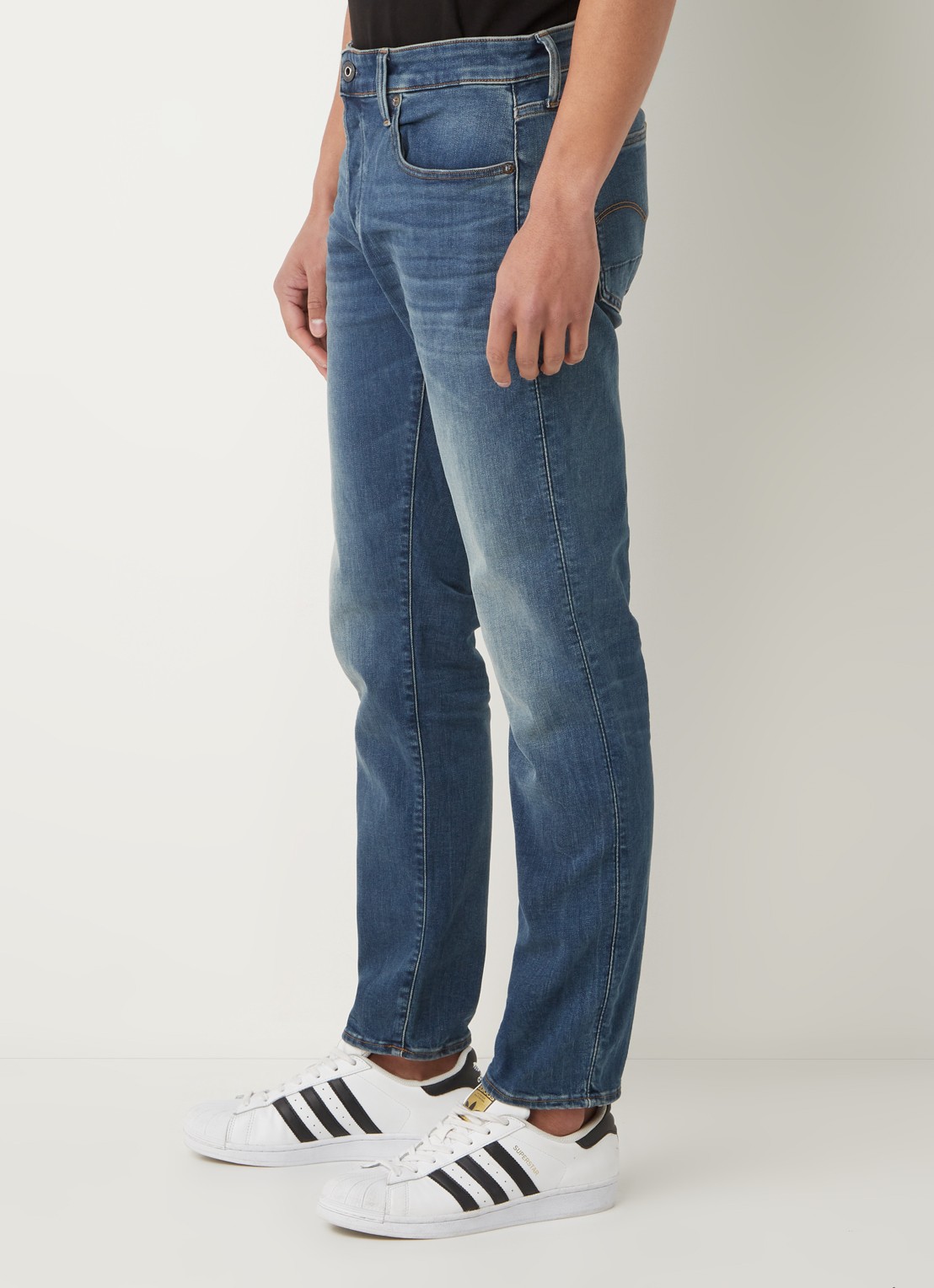 G-Star RAW 3301 slim fit jeans met stretch - detail 5 indigo