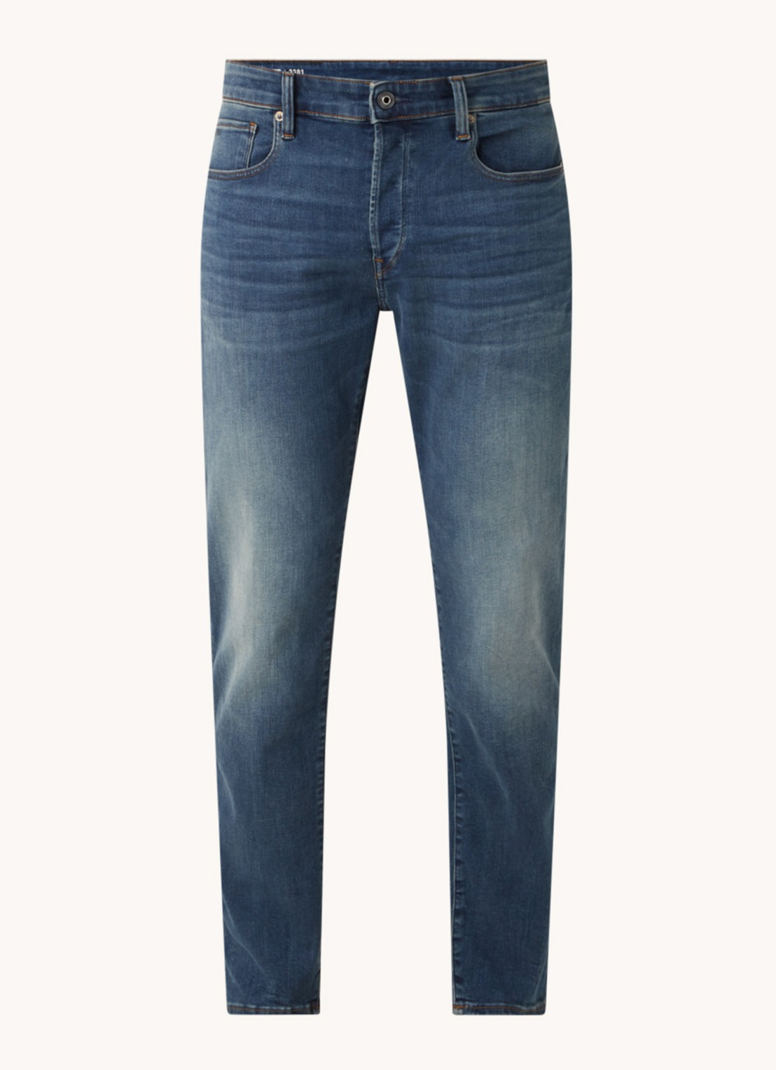G-Star RAW 3301 slim fit jeans met stretch - voorkant indigo