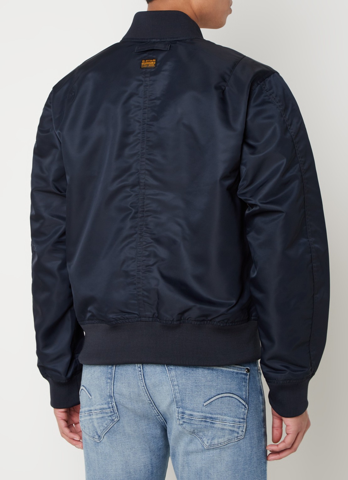 G-Star RAW Bomberjack met steekzakken en logo - achterkant 4 blauw
