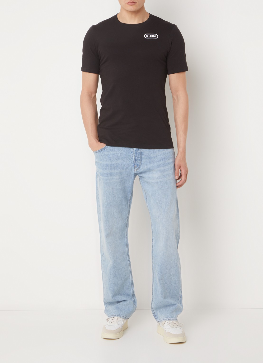 G-Star RAW Dakota straight leg jeans met lichte wassing - voorkant 2 indigo