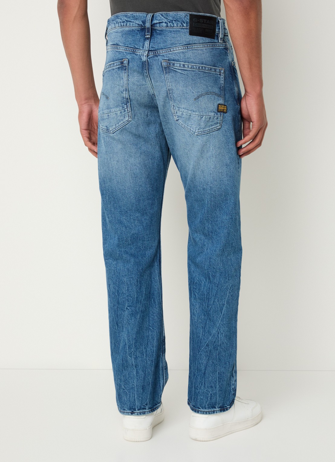 G-Star RAW Dakota straight leg jeans met medium wassing - achterkant indigo