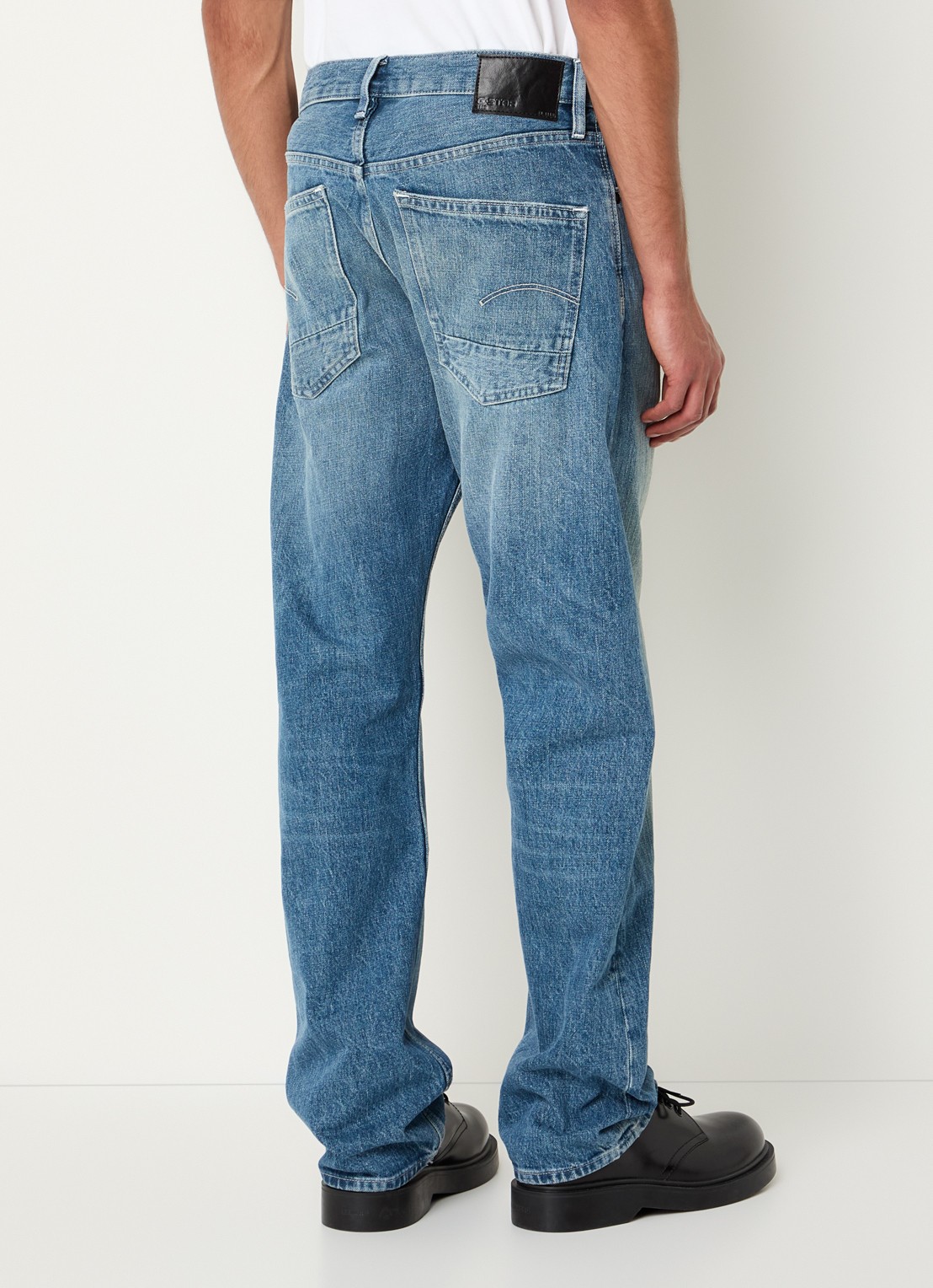 G-Star RAW Dakota straight leg jeans met steekzakken - achterkant indigo