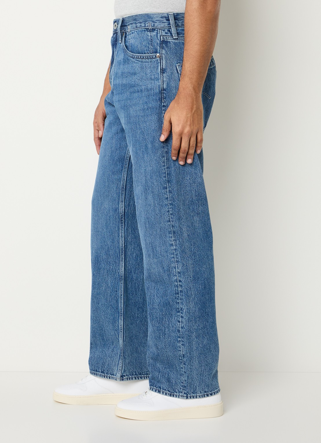 G-Star RAW Deeggie straight leg jeans met medium wassing - detail 2 indigo