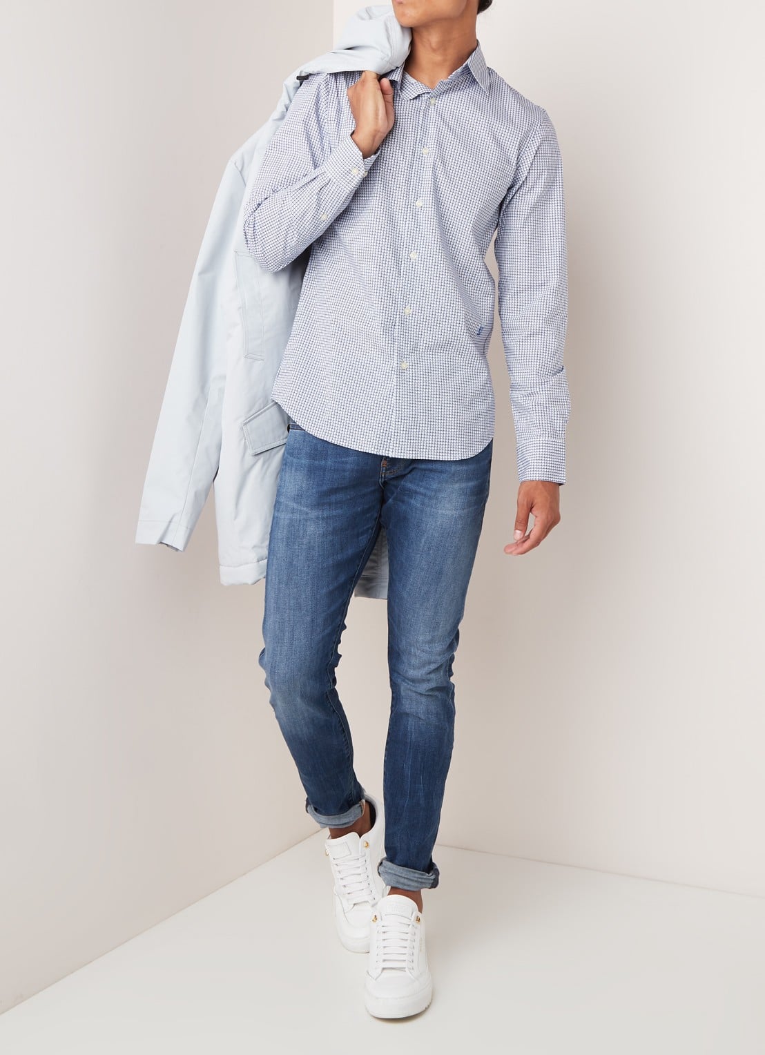 G-Star RAW Elto skinny jeans met medium wassing - voorkant 5 indigo