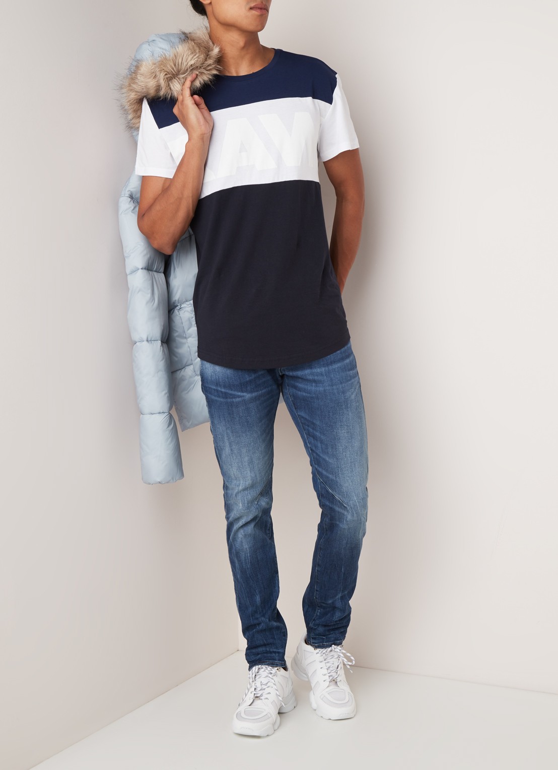 G-Star RAW Elto slim fit jeans met stretch - voorkant 3 indigo