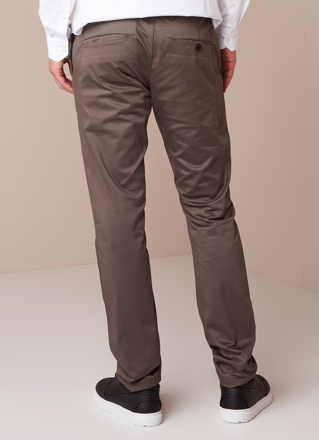 G-Star RAW G-Star RAW Bronson straight fit chino in katoenblend - achterkant grijs