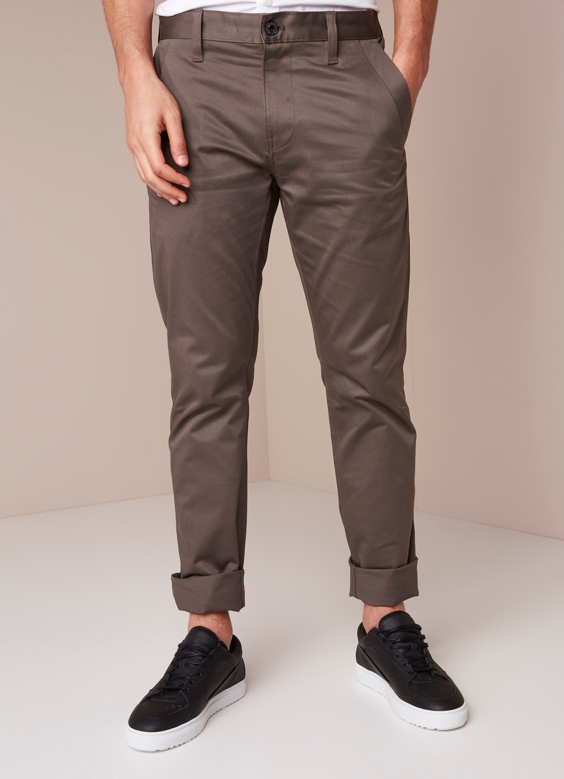 G-Star RAW G-Star RAW Bronson straight fit chino in katoenblend - detail 5 grijs