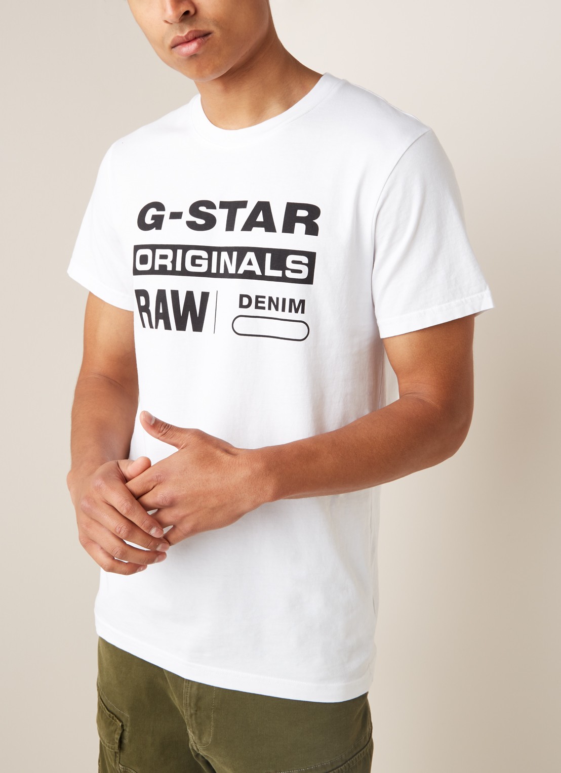 G-Star RAW Graphic T-shirt met tekstopdruk - detail 3 wit