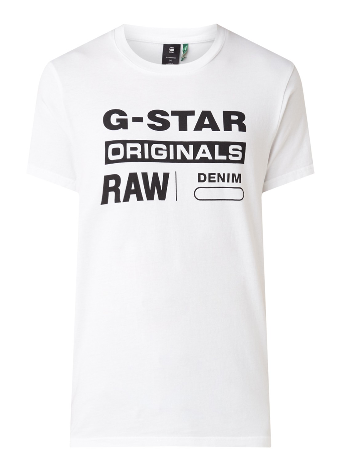 G-Star RAW Graphic T-shirt met tekstopdruk - voorkant wit