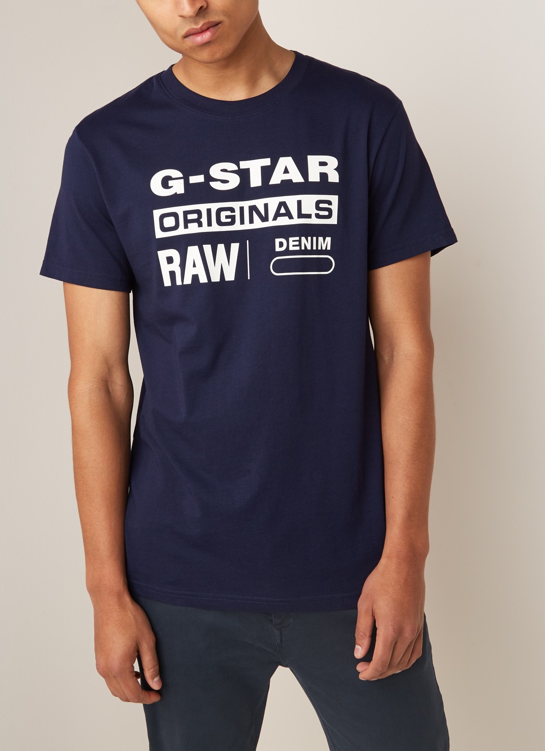 G-Star RAW Graphic T-shirt met tekstopdruk - detail 3 royalblauw