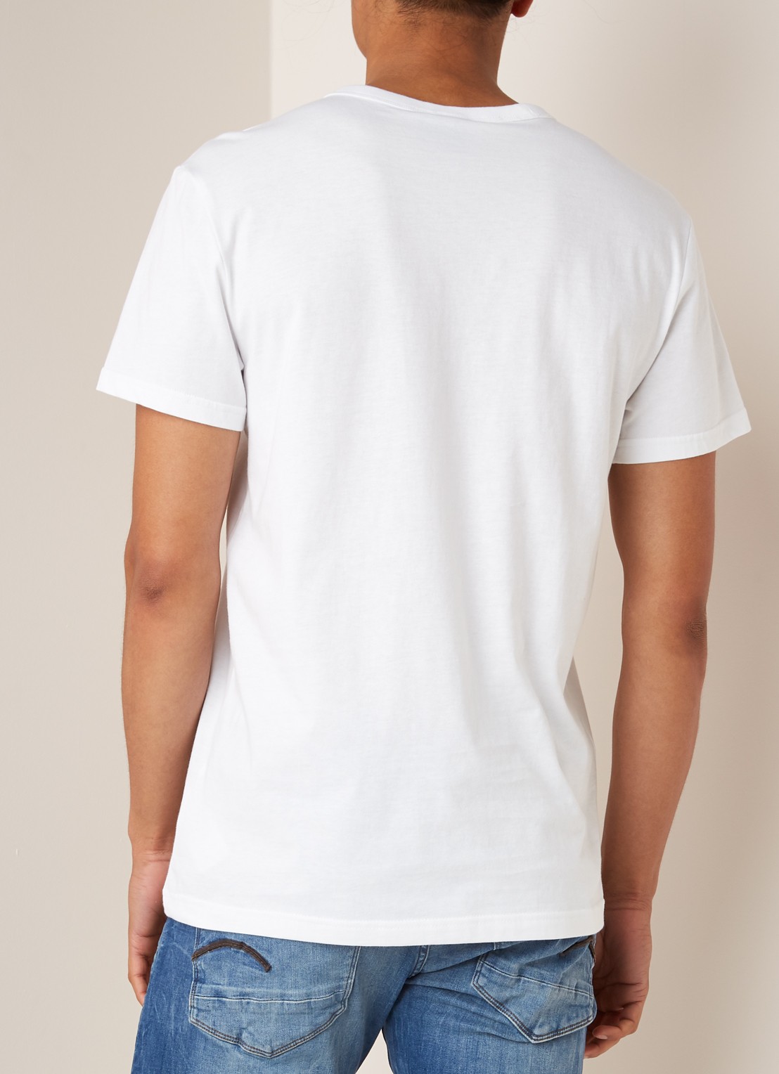 G-Star RAW Holorn T-shirt met logoprint - achterkant wit